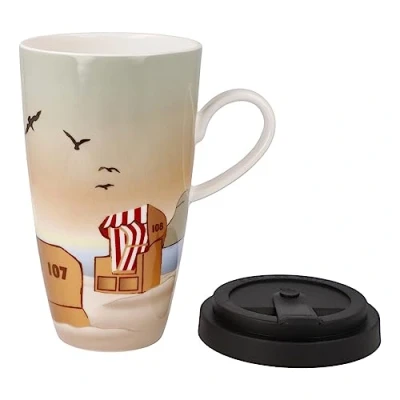 Afbeelding van Goebel Scandic Home Koffie / Thee beker to go Sunset Mood Met deksel porselein 500ml