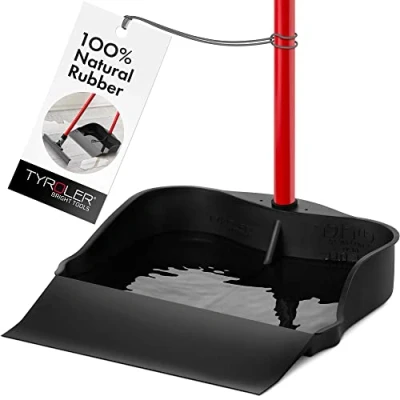 Afbeelding van Tyroler Waterpan 100% rubberen stofpan 105 cm aluminium anti roest handvat Multifunctioneel voor droge en natte vloerreiniging binnen buiten Compatibel met elke maat bezem rakel.