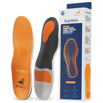 Afbeelding van Bracefox® Medische Inlegzolen &quot;;ErgoSole&quot;; maat S (39 41) Hielspoor en Fasciitis Plantaris