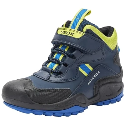 Afbeelding van Geox Snowboots voor kinderen, Maat: 24, Navy lime green Imitatieleer/ textiel