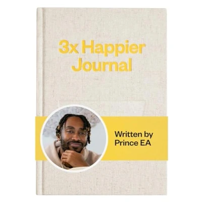 Afbeelding van Prince EA 3x Happier Journal Begeleid zelfzorgdagboek 2024 dankbaarheidsdagboek voor mannen en vrouwen met dagelijkse aanwijzingen, inspirerende gidsen motivatie meer vreugde, mindfulness