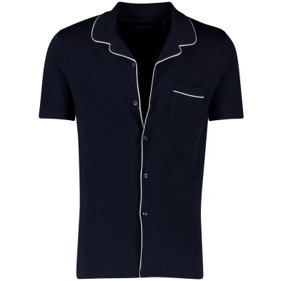 Afbeelding van Schiesser SET Pyjama, Heren, Maat: 48, Dunkelblau