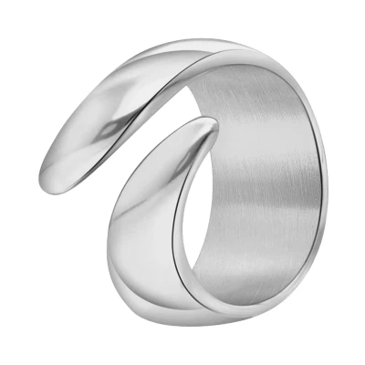 Afbeelding van Lucardi Paulette Ring silvercoloured, Dames, Maat: 50, Silver coloured