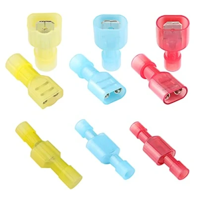 Afbeelding van QitinDasen 100Pcs Volledig Geïsoleerde Draadconnectoren Set, Draad Krimp Terminal, Nylon Mannelijke &amp; Vrouwelijke Connector (20 Paar Rood, 20 Blauw, 10 Geel)