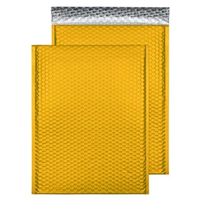 Afbeelding van Blake Zuivere verpakking C3 450 x 324 mm Mat Metallic Gewatteerde Bubble Peel &amp; Seal (MTEY450) Ei Geel Pack van 50
