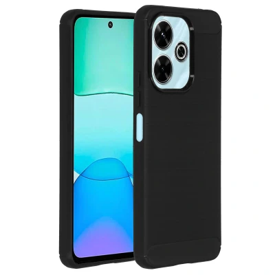 Afbeelding van imoshion Hoesje Geschikt voor Xiaomi Redmi 13 (4G) Siliconen Brushed Backcover Zwart