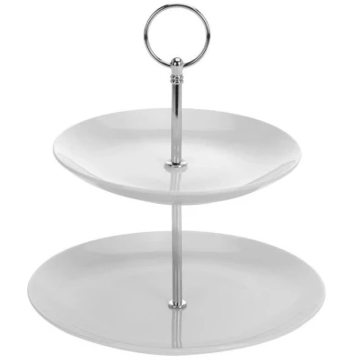 Afbeelding van Etagere 2 Laags Porselein