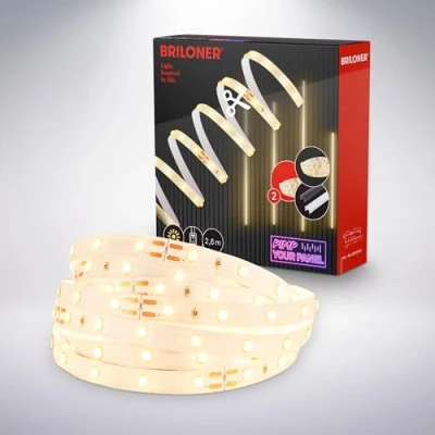 Afbeelding van Briloner Pimp your Panel Uitbreidingsset LED Strip 2,6m 8019147 WW Inkortbaar Zelfklevend Uitschuifbaar 262,5 x 1 cm