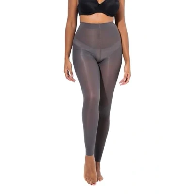 Afbeelding van Ulla Popken grote maten plussize kousenlegging, 60 denier, platte naden, donkergrijs, 48/50