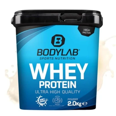 Afbeelding van Bodylab24 eiwitpoeder Whey Protein Neutraal 2kg, eiwitshake voor krachttraining en fitness, poeder kan spieropbouw ondersteunen, Hoogwaardig met 80% eiwit, Aspartaamvrij
