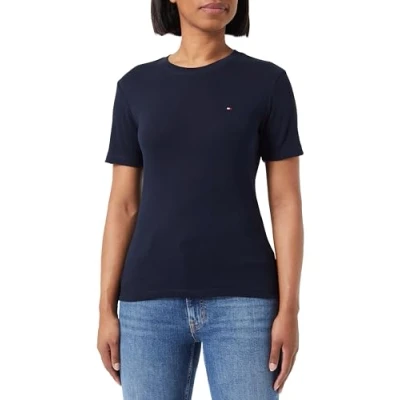 Afbeelding van Tommy Hilfiger NEW SLIM CODY Tshirt basic, Dames, Maat: XXS, Desert sky