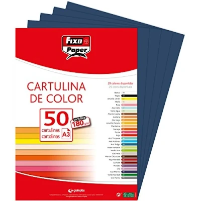 Afbeelding van Fixo Paper 1120334 kartonnen verpakking A3 50 stuks, marineblauw, 180 g