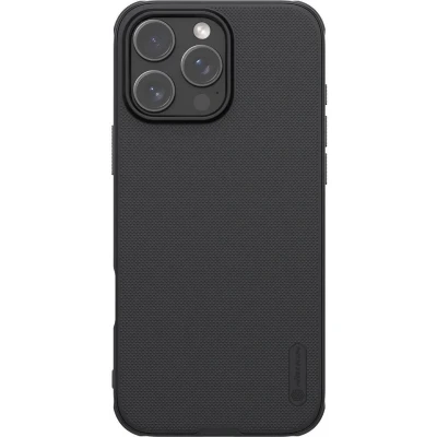 Afbeelding van Nillkin Frosted Shield Hoesje Geschikt voor Apple iPhone 16 Pro Max Compatibel met MagSafe Back Cover Magneet Zwart