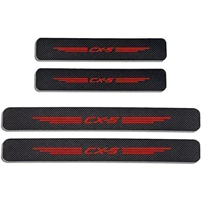 Afbeelding van 4 Stks Auto Binnen Instaplijsten Kick Platen Protector Accessoires voor Mazda CX5 CX 5, Scuff Guard Drempel Welkom Pedaal Strip Cover,B