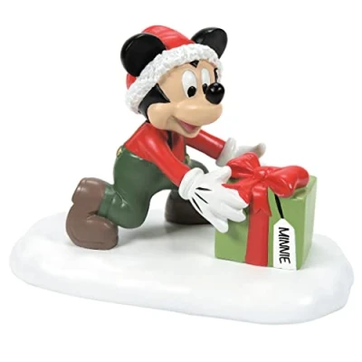 Afbeelding van Department 56 Disney Village Mickey Mouse Minnie zal dol zijn op dit beeldje, 2,5 inch, meerkleurig