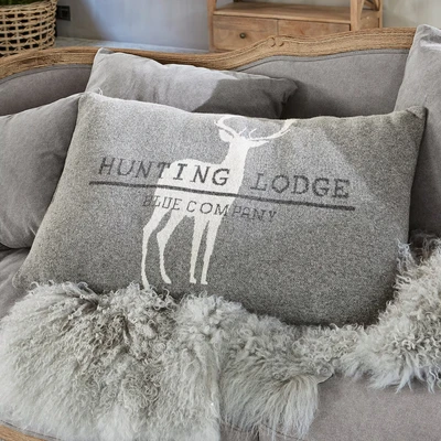 Afbeelding van LOBERON Kussen Lodge grijs