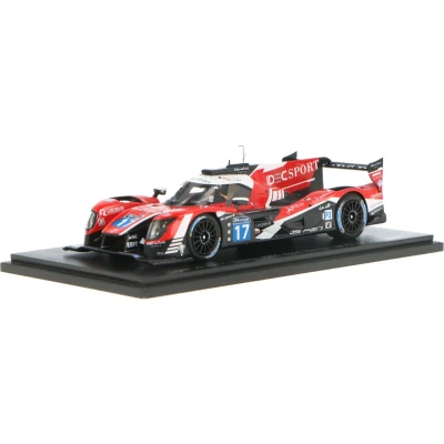 Afbeelding van De 1:43 gegoten modelauto van Ligier JS P217 Gibson IDEC Sport Racing #17 24H LeMans 2017. rijders waren P. Lafargue / en D. Zollinger. fabrikant het schaalmodel is Spark.