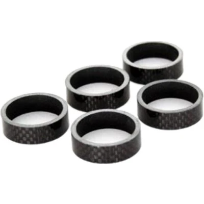 Afbeelding van KGS spacers 1 1/8 inch 10 mm carbon zwart 5 stuks
