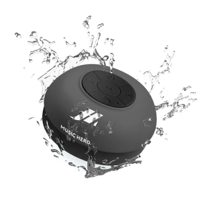 Afbeelding van SBS 3 W luidspreker met zuignap, knoppen voor muziek en oproepen, geïntegreerde microfoon handsfree functie, waterdicht gebruik in de douche, badkamer, zwembad keuken.