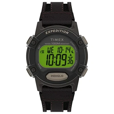Afbeelding van Timex Expedition CAT5 heren 41mm lederen band horloge TW4B24500