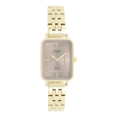 Afbeelding van OOZOO Vintage series Goudkleurige horloge met roestvrijstalen armband C20419