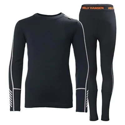 Afbeelding van Baselayerset Helly Hansen Junior Lifa Merino Midweight Set Navy Maat 164