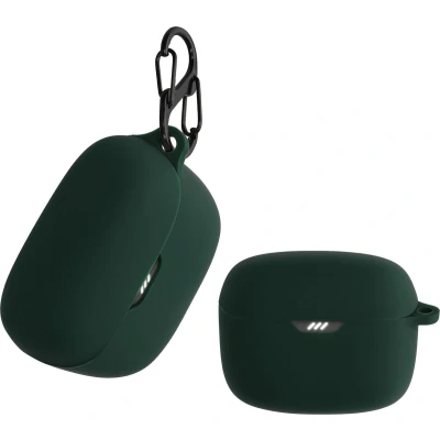 Afbeelding van kwmobile Hoes geschikt voor JBL Tune Buds Siliconen cover oordopjes in donkergroen