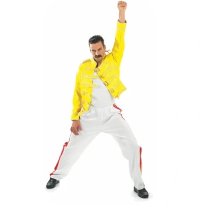 Afbeelding van Fun Shack Gele jaren &#039;80 Rock Legend kostuum voor heren, carnaval en Halloween L
