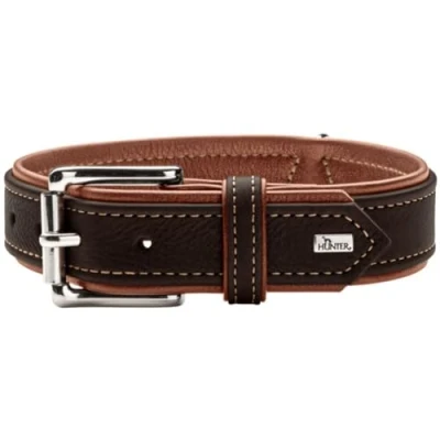 Afbeelding van HUNTER Halsband Canadian Up kleur zwart/cognac, maat 55