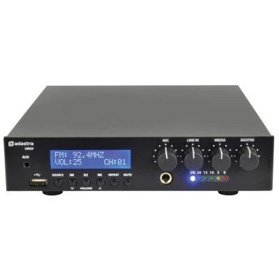 Afbeelding van Adastra UM30 100v versterker met Bluetooth en USB/SD/FM radio 30W