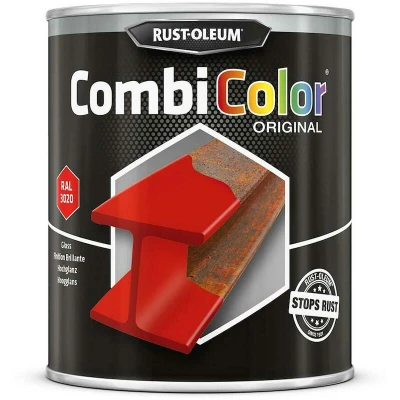 Afbeelding van rust oleum combicolor hoogglans ral 3020 verkeersrood 750 ml