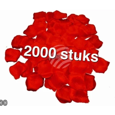 Afbeelding van 500 rozenblaadjes kleur rood strooidecoratie bruiloft party