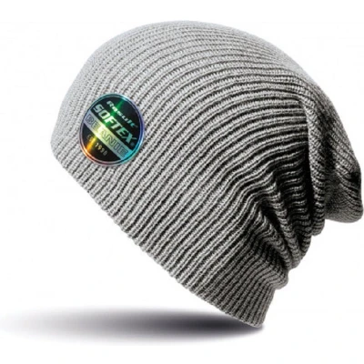 Afbeelding van Warme gebreide Beanie wintermuts in het lichtgrijs voor volwassenen Damesmutsen / herenmutsen 100% polyacryl