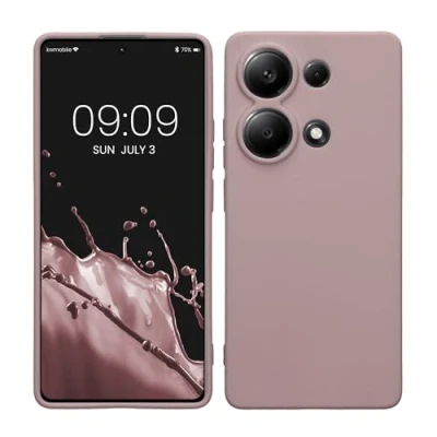 Afbeelding van kwmobile telefoonhoesje geschikt voor Xiaomi Redmi Note 13 Pro 4G Hoesje smartphone Precisie camera uitsnede In licht oudroze