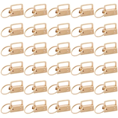 Afbeelding van Sleutelhanger met sleutelringen Lichtgoud 30 stuks 2,5 cm
