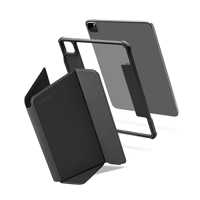 Afbeelding van tomtoc Drievoudige hoes voor 11 inch iPad Pro 4e/3e generatie (M2&amp;M1), afneembare magnetische hoes, beschermhoes met airbagbeschermers en 3 standaardmodi, ondersteuning draadloos opladen van