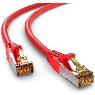 Afbeelding van Cat6a S/FTP PIMF LSZH rood 30 meter Netwerkkabel Computerkabel Kabel