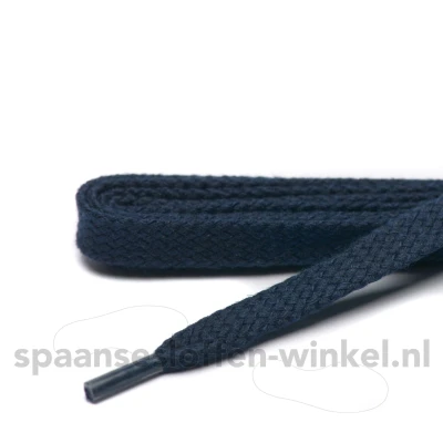 Afbeelding van Schoenveters donkerblauw plat dikte 1 mm 120 cm