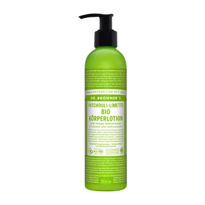 Afbeelding van Dr. Bronner ́s BIO BODY Lotion 240ML Hydratatie patchoulilimette, Dames, Maat: 240 ml, Patchouli limette