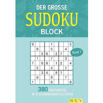 Afbeelding van Der große Sudoku Block Band 7: 380 Kult Rätsel in 3 Schwierigkeitsstufen