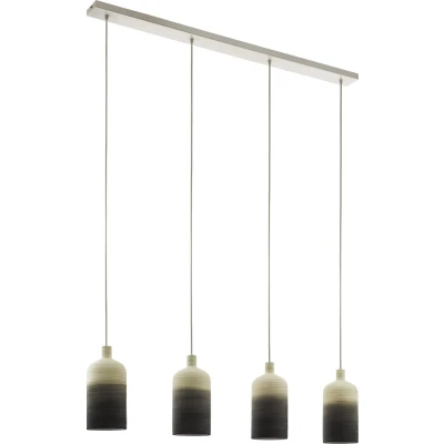 Afbeelding van EGLO hanglamp Azbarren 4 lichts beige/grijs