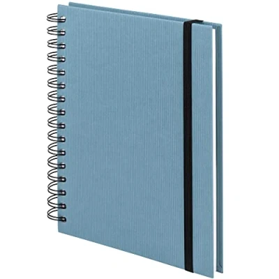 Afbeelding van Rössler Papier 1875452151 S.O.H.O. Wire O notitieboek met elastiek, DIN A5, 21,8 x 15,5 2 cm, 80 vel, denim, 1 st.
