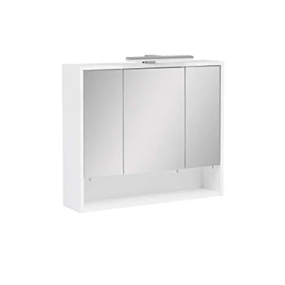 Afbeelding van welltime Spiegelkast Kimi / Kent Badkamermeubel. Breedte 70 cm, ledverlichting en schakelaar /stekkerdoos