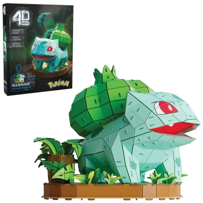 Afbeelding van 4D Build, Pokémon Bulbasaur 3D modelkit, Collectibles, Kanto Starter Collection, Desk Décor, Puzzel voor volwassenen, bouwspeelgoed, puzzels volwassenen en tieners, 195 stuks, 12