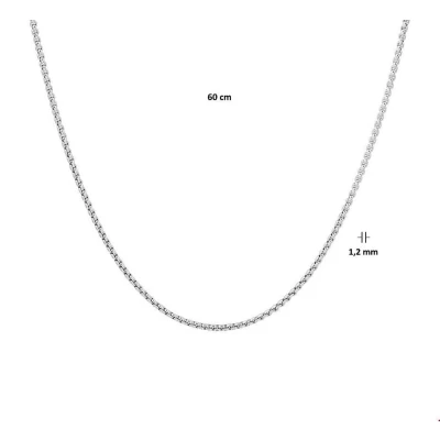 Afbeelding van Zilveren Ketting Venetiaans Bol 1,2 mm x 60 cm