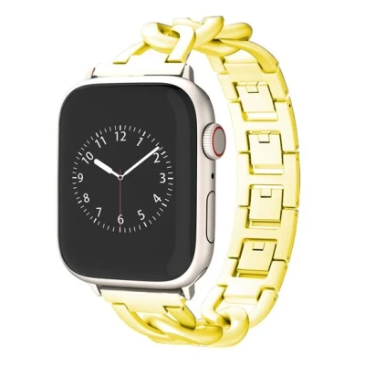 Afbeelding van Apple watch Metalen quick release ketting band Goud Geschikt voor 38mm / 40mm 41mm
