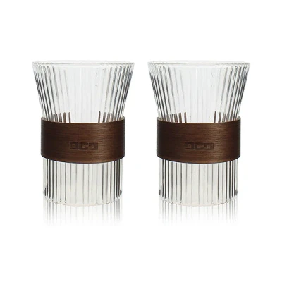 Afbeelding van OGO THE &amp; CAFE SET 2 TASSEN 325 ML KARL TRANSP.