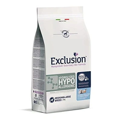 Afbeelding van 12kg Exclusion Diet Hydrolyzed Hypoallergenic Medium/Large Fish &amp; Maïszetmeel Droog Hondenvoer