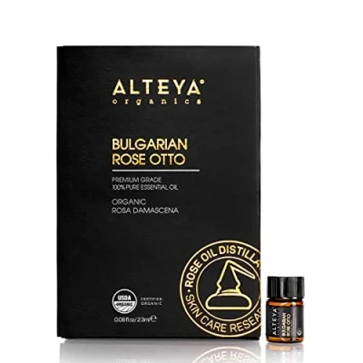 Afbeelding van Alteya Organic etherische olie Bulgaarse roos (Rosa Damascena Rose Otto) 2.3 ml 100% USDA gecertificeerde biologische puur natuurlijke authentieke stoom gedestilleerd en rechtstreeks verkocht door The Grower Organics