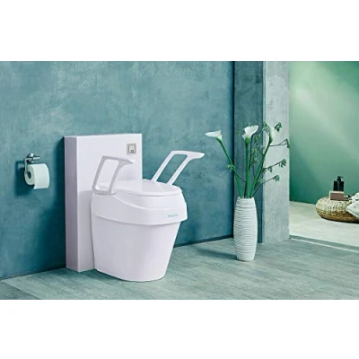 Afbeelding van Dietz SmartFix 429112 toiletzitting met armleuningen, 3 voudig in hoogte verstelbaar, wit, Made Germany